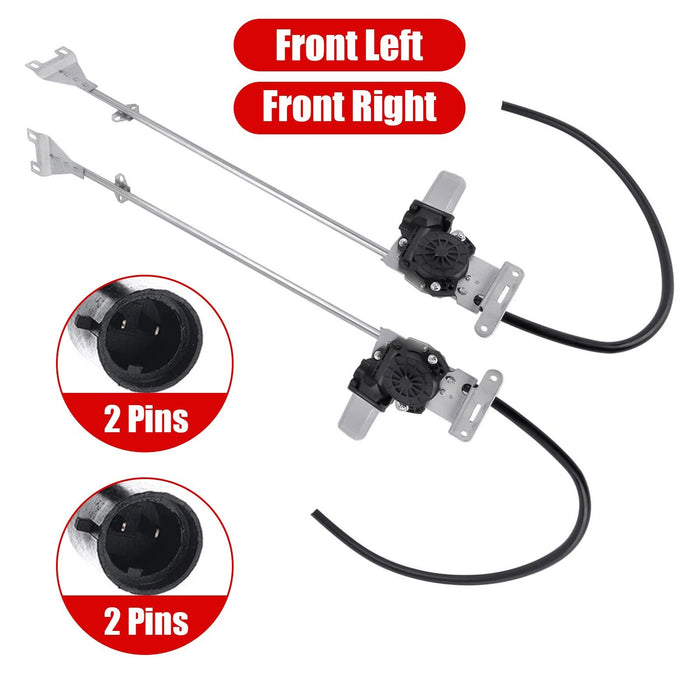 DURAFORCE 2x Front LH&RH Power Window Regulator w/Motor For Freightliner Columbia Coronado