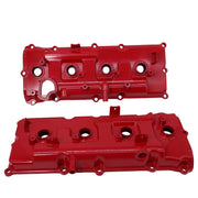 DURAFORCE Aluminum Red Valve Covers Kit for Nissan Armada Titan Pathfinder QX56 5.6L 04-16