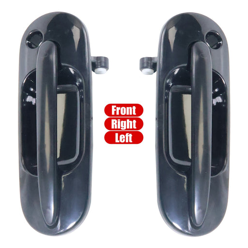DURAFORCE 2Pcs for 97-01 Honda CR-V Black Exterior Front Right&Left Side Door Handles
