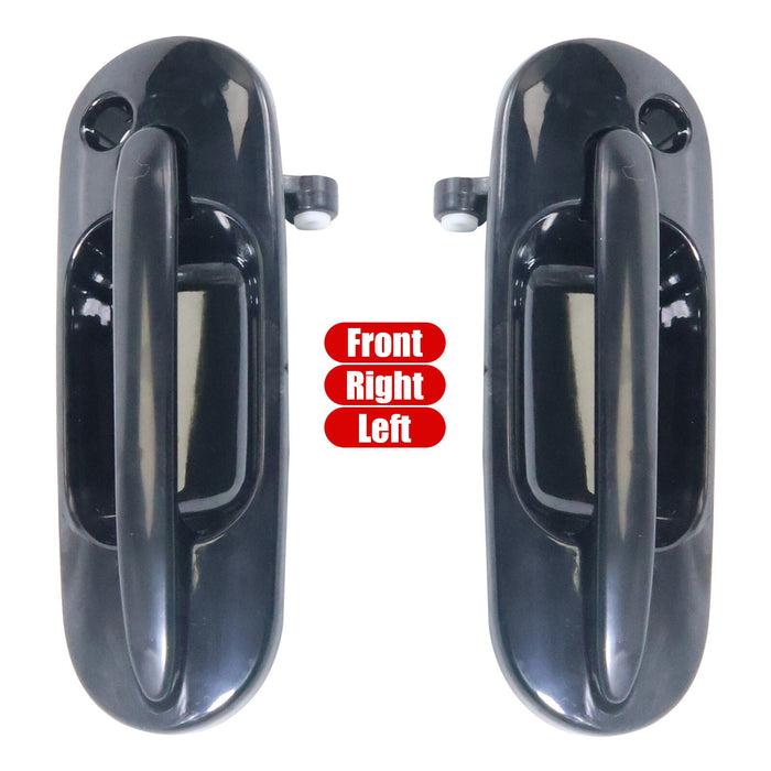 DURAFORCE 2Pcs for 97-01 Honda CR-V Black Exterior Front Right&Left Side Door Handles