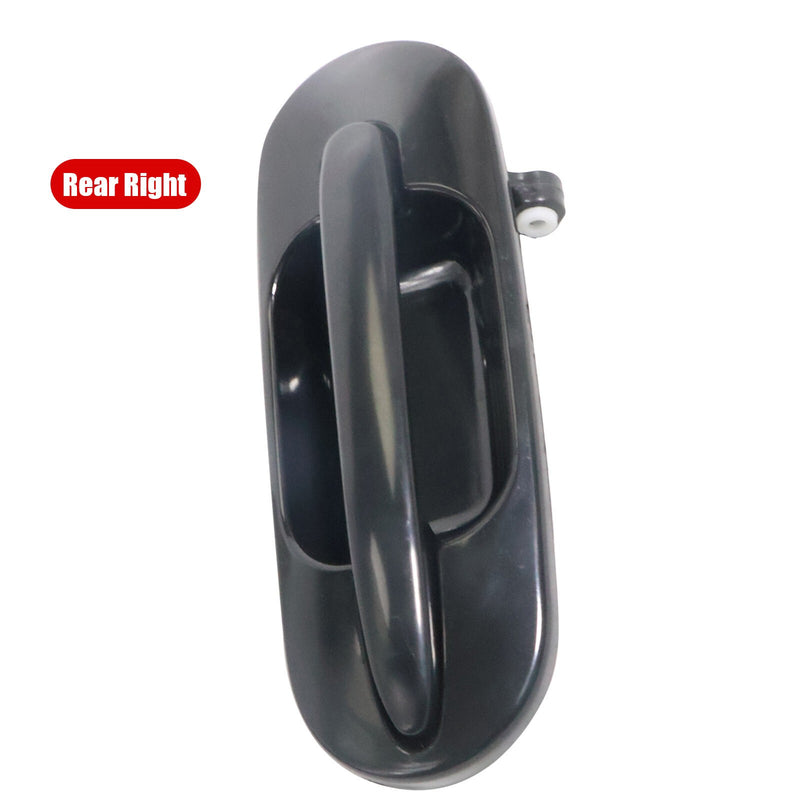 DURAFORCE Rear Outer Black Door Handle For 97-01 Honda CRV Passenger Side Right