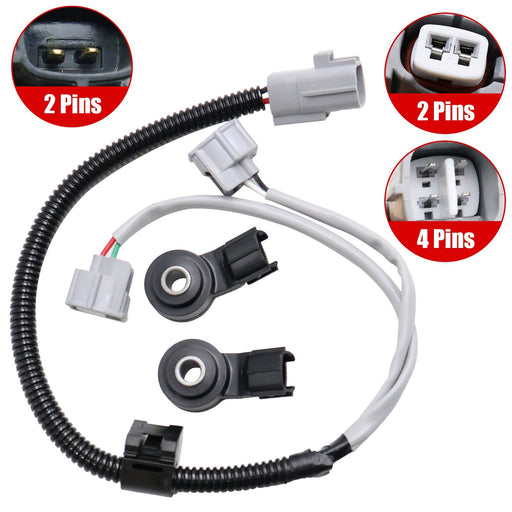 DURAFORCE 2Pcs For Toyota LEXUS RX400H 03-10 Engine Knock Sensor&Harness Wire 82219-48010