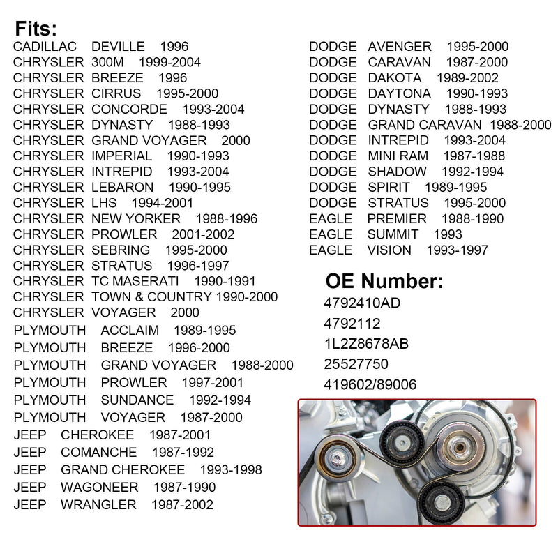 DURAFORCE Accessory Drive Belt Idler Pulley 38001 For Cadillac Chrysler BREEZE CIRRUS LHS