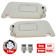 DURAFORCE 2 x Gray Sun Visors For 13-20 Nissan Pathfinder 96400-9PB0A 96401-9PB0A LH/RH