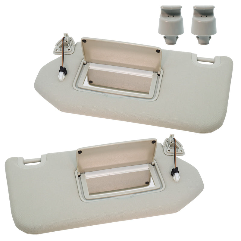 DURAFORCE 2 x Gray Sun Visors For 13-20 Nissan Pathfinder 96400-9PB0A 96401-9PB0A LH/RH