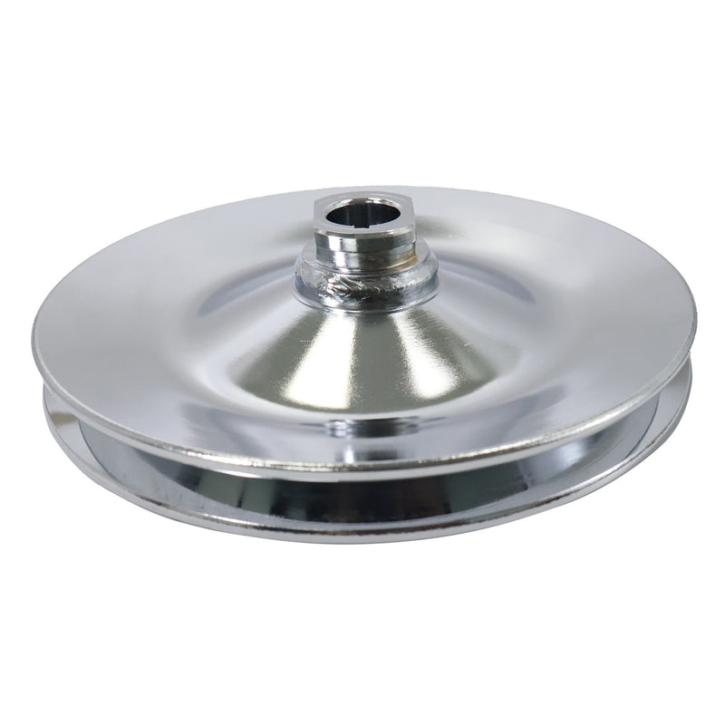 DURAFORCE Chevy Power Steering Pulley Saginaw Pump Keyway Style 1 Groove Chrome