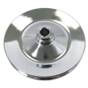 DURAFORCE Chevy Power Steering Pulley Saginaw Pump Keyway Style 1 Groove Chrome