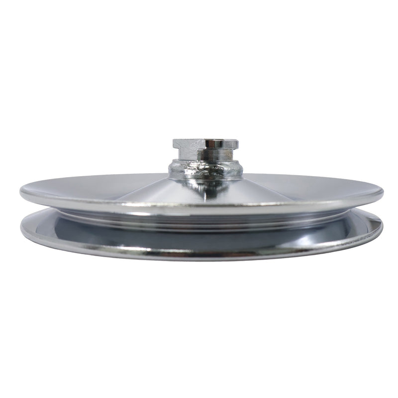 DURAFORCE Chevy Power Steering Pulley Saginaw Pump Keyway Style 1 Groove Chrome