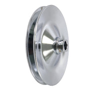 DURAFORCE Chevy Power Steering Pulley Saginaw Pump Keyway Style 1 Groove Chrome