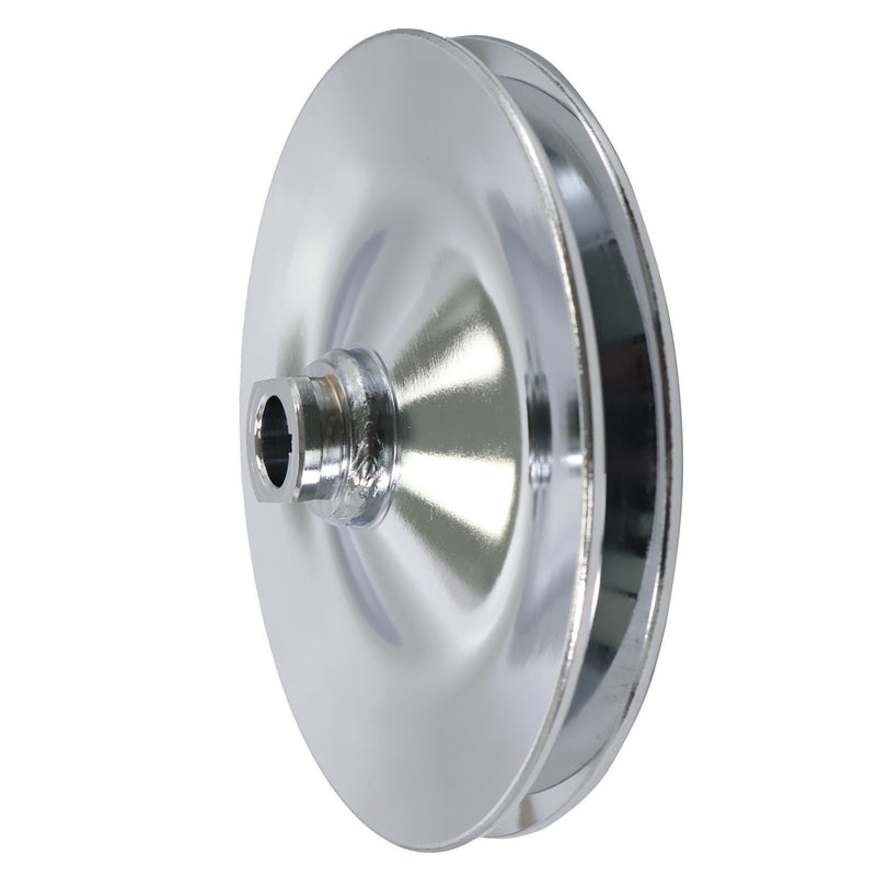 DURAFORCE Chevy Power Steering Pulley Saginaw Pump Keyway Style 1 Groove Chrome