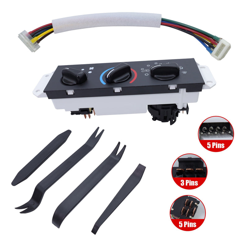 DURAFORCE For Jeep Wrangler 99-06 HVAC AC A/C and Heater Control with Blower Motor Switch