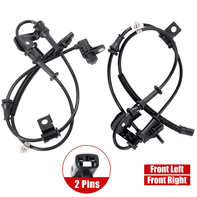 DURAFORCE 956711R000 2 x ABS Speed Sensor For 2012-2017 Hyundai Accent Front Left Right