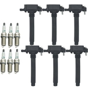 DURAFORCE 6Pcs Ignition Coils & Spark Plugs for Chrysler Dodge Jeep Ram 05149168AI