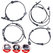 DURAFORCE 4Pcs ABS Wheel Speed Sensor For 11-17 Nissan JUKE 1.6L l4 479001KA0A Black New