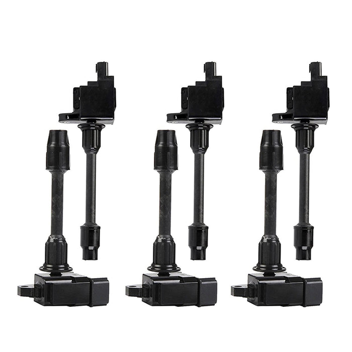 DURAFORCE 6Pcs Ignition Coils For Nissan Maxima Infiniti I30 3.0L 2000-2001 UF363+UF348