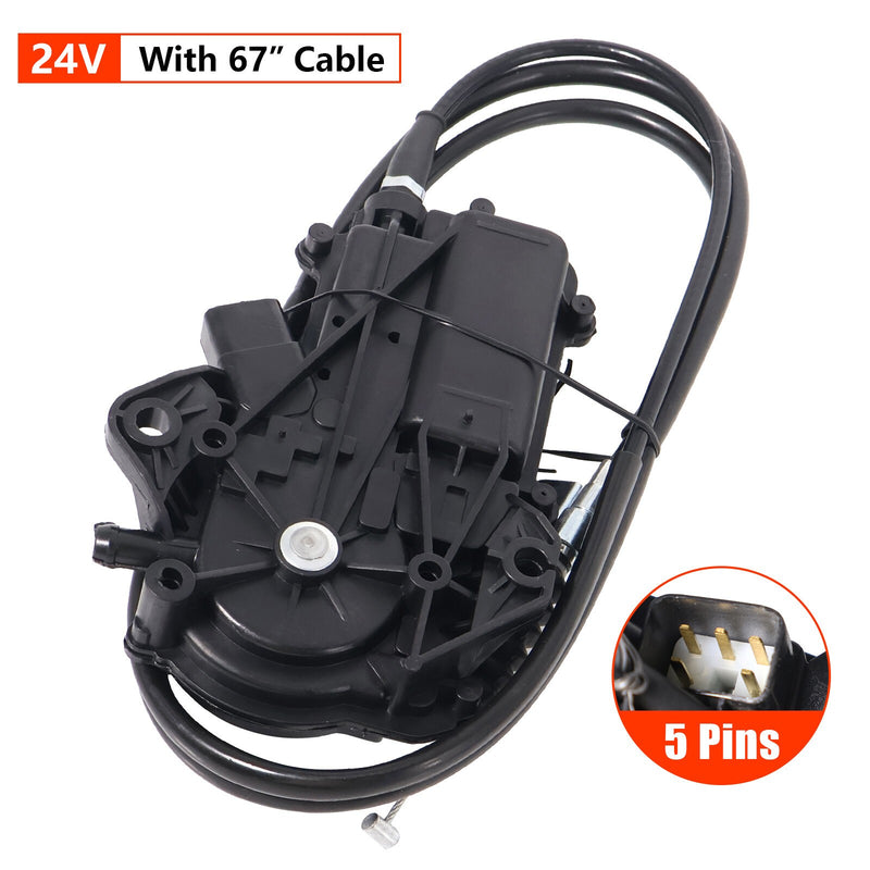 DURAFORCE New 1x Motor Assembly Engine Stop 24V With 67" Cable Fit For ISUZU NPR NPR-HD