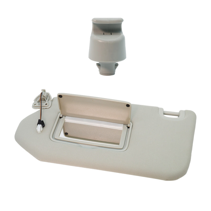 DURAFORCE For INFINITI JX35 QX60 Pathfinder Left Driver Side Gray Sun Visor W/Lamp &Clip