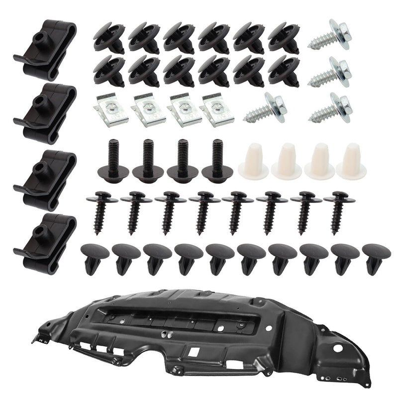 DURAFORCE Front Lower Engine Splash Shield Guard Cover & 50X Clips Screws Kit For Toyota
