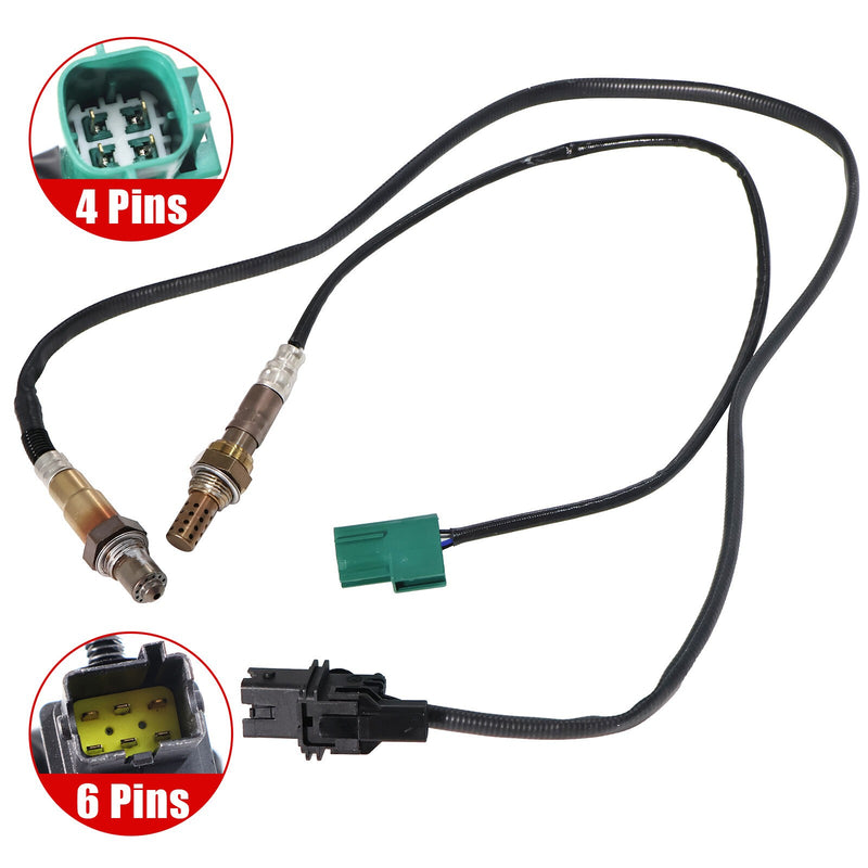 DURAFORCE 2x Upstream + Downstream Oxygen Sensor For 04-06 Nissan Altima Sentra 2.5L L4