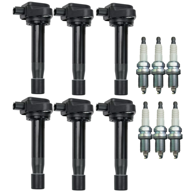 DURAFORCE UF603 6pcs Ignition Coil & Spark Plug For 2009-2015 Honda Pilot Acura TL 3.5L