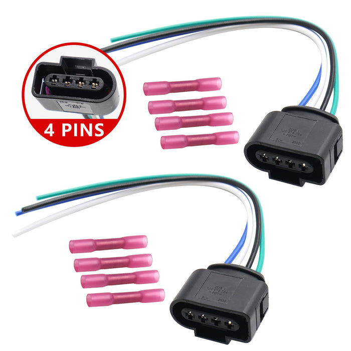 DURAFORCE 2 Pcs Ignition Coil Connectors With Wiring W/Terminals 1J0973724 For VW Audi