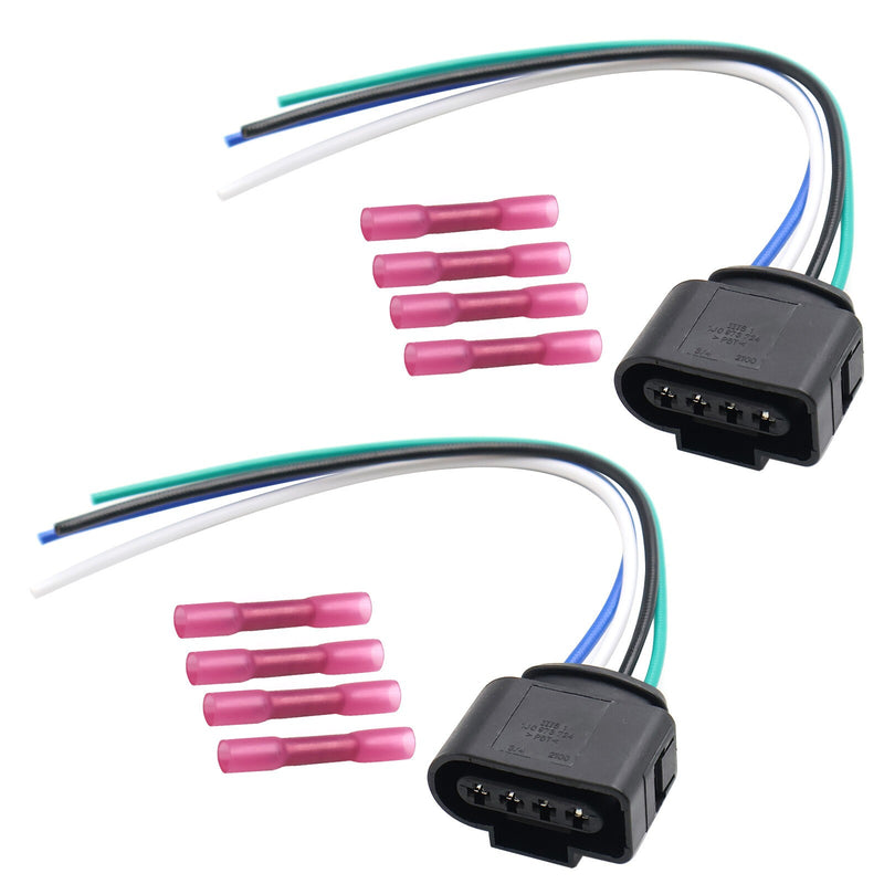 DURAFORCE 2 Pcs Ignition Coil Connectors With Wiring W/Terminals 1J0973724 For VW Audi