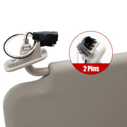 DURAFORCE New RH Passenger Side Gray Sun Visor W/ Light BBM369270C-75 For Mazda 3 10-13