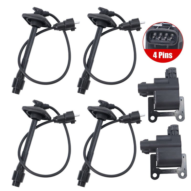 DURAFORCE UF180 Ignition Coil Wire Set Kit For Toyota Camry Rav4 Solara 2.0L 2.2L L4