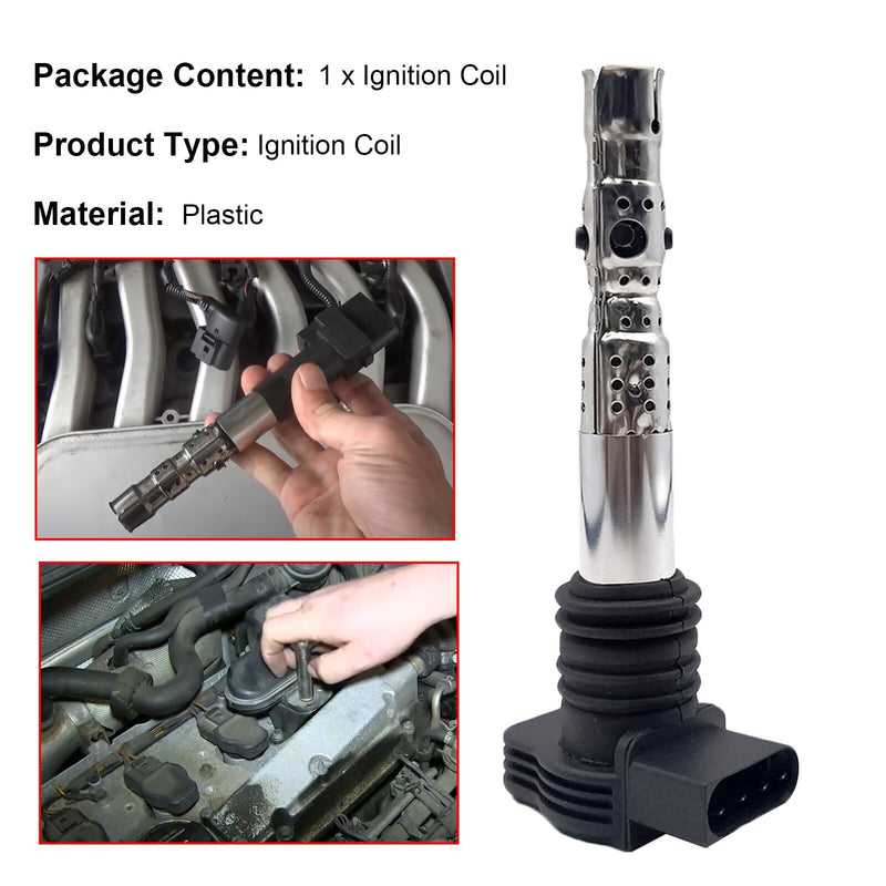DURAFORCE Ignition Coil UF-411 For Audi A3 A4 A6 Quattro VW Golf Jetta Passat 1998-2008