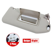 DURAFORCE Beige Right Passenger Sun Visor w/Lights For 13-18 Nissan Pathfinder 96400-9PB0A