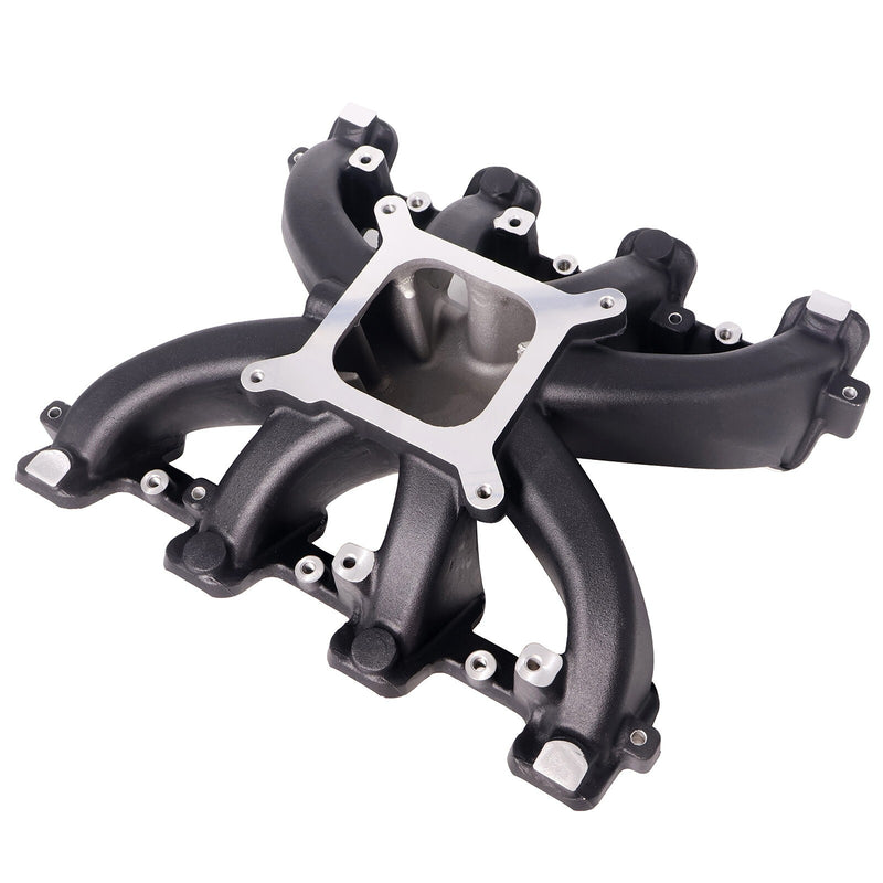 DURAFORCE For GM LS Gen III IV LS1 LS2 LS6 Black Single Plane Carb Intake Manifold 300-132