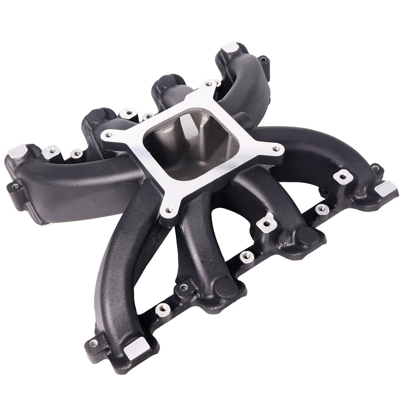 DURAFORCE For GM LS Gen III IV LS1 LS2 LS6 Black Single Plane Carb Intake Manifold 300-132