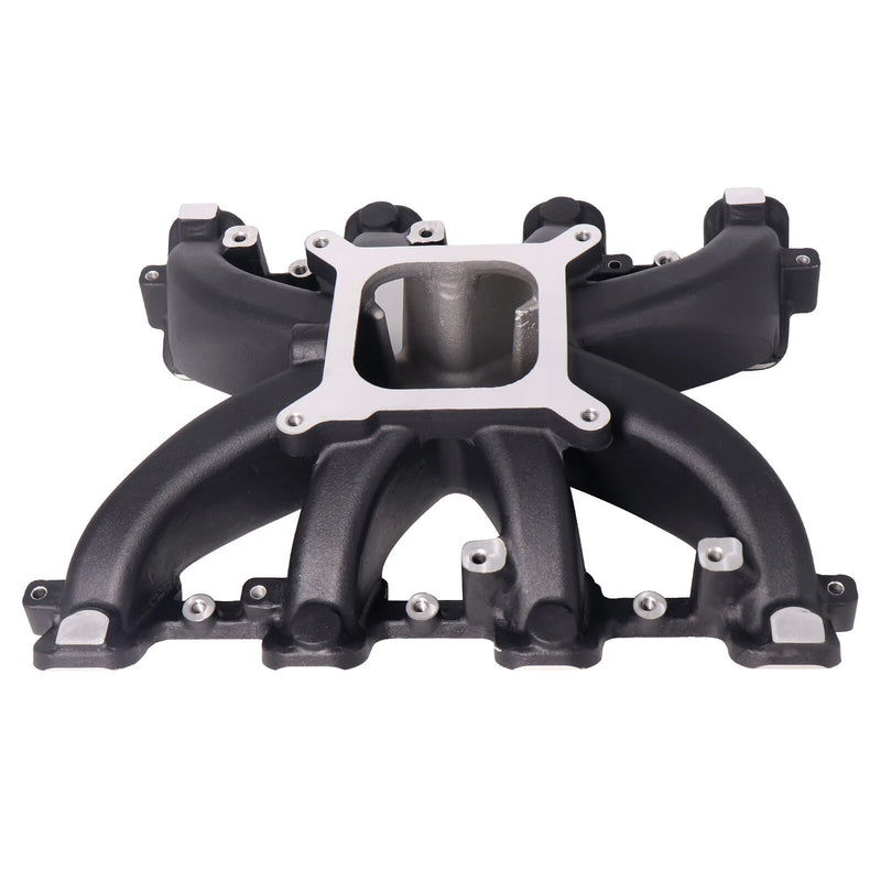 DURAFORCE For GM LS Gen III IV LS1 LS2 LS6 Black Single Plane Carb Intake Manifold 300-132