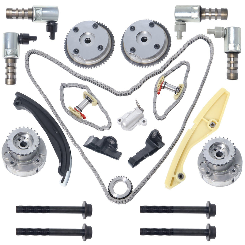 DURAFORCE Timing Chain Kit With VVT Cam Phaser For Ford Explorer Lincoln MKX AT4Z6C525A
