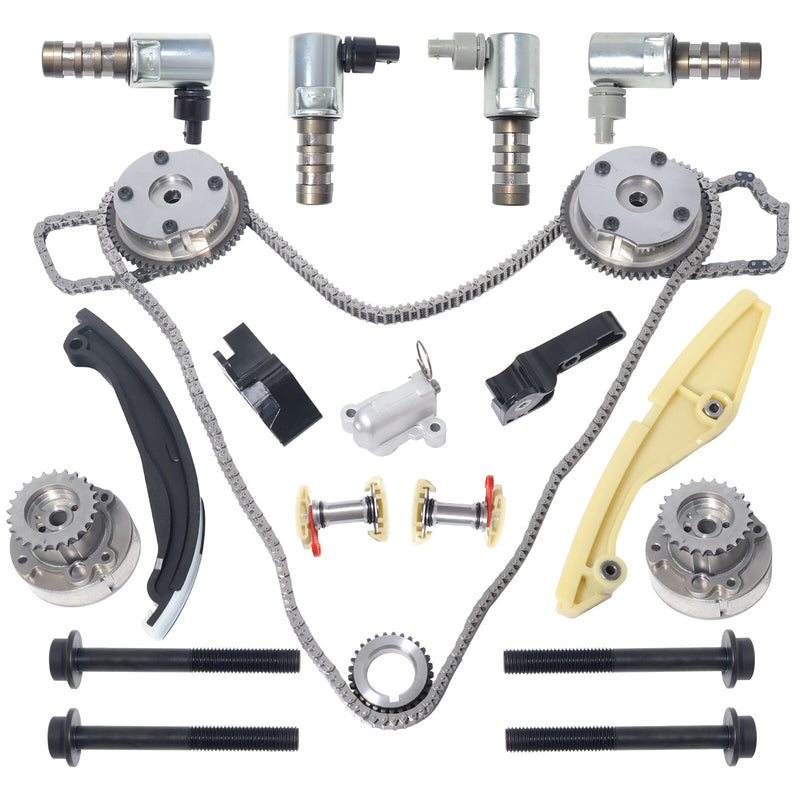 DURAFORCE Timing Chain Kit With VVT Cam Phaser For Ford Explorer Lincoln MKX AT4Z6C525A