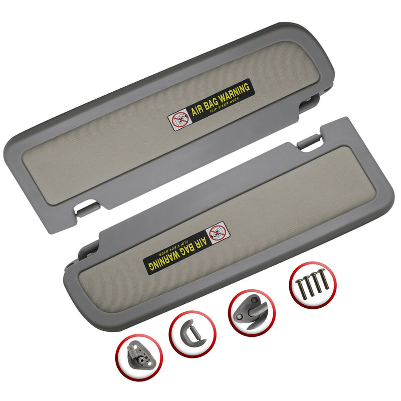 DURAFORCE 83280SNAA01ZC Set of 2 Sun Visor LH&RH For 2006-2008 Honda Civic 1.3L 2.0L l4