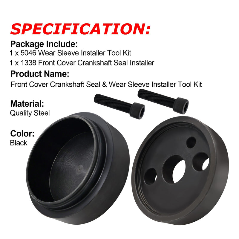 DURAFORCE For Cummins 3.9 5.9 6.7 Front Cover Crankshaft Seal & Wear Sleeve Installer Tool