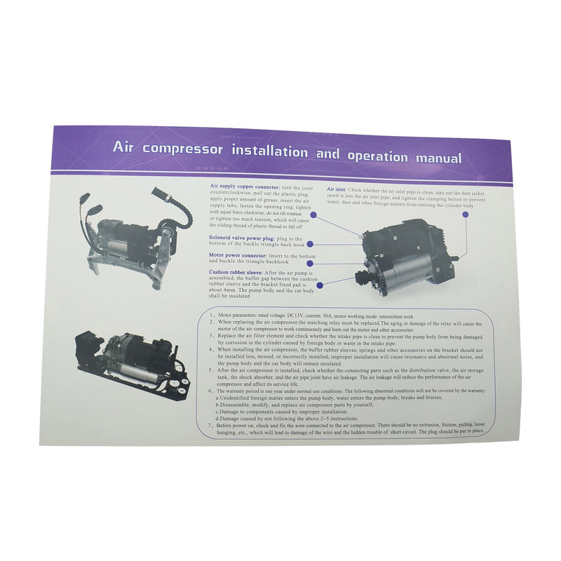 DURAFORCE Air Ride Suspension Compressor Pump For Toyota Land 4Runner Lexus GX 470 4.7L