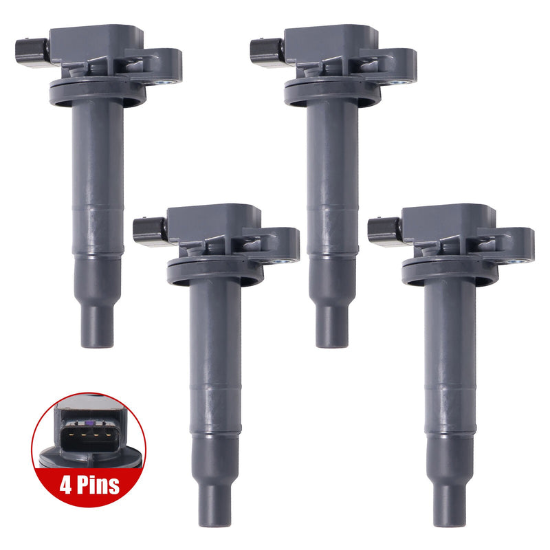 DURAFORCE Set of 4 Ignition Coil for Toyota Yaris Echo Scion XB 1.5L 01-10 UF316