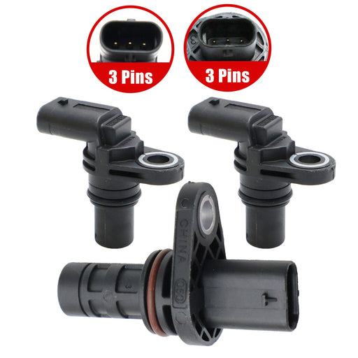 DURAFORCE 2x Camshaft & 1x Crankshaft Position Sensor for Audi A4 A5 A6 TT Quattro allroad