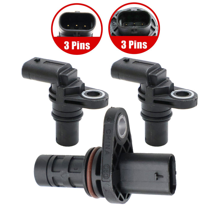 DURAFORCE 2x Camshaft & 1x Crankshaft Position Sensor for Audi A4 A5 A6 TT Quattro allroad