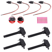 DURAFORCE New 4x Ignition Coils W/ 4x Connector For Dodge Dart 2.0L L4 13-16