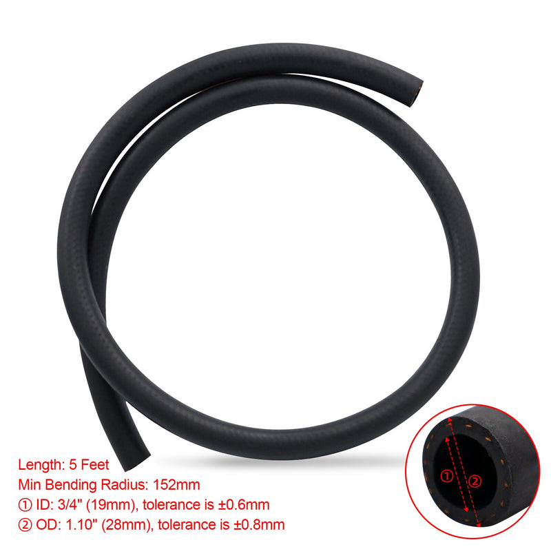 DURAFORCE 3/4"Heater Hose Coolant Radiator Straight 100PSI SAE 20R3 Standard 5FT-HOT!