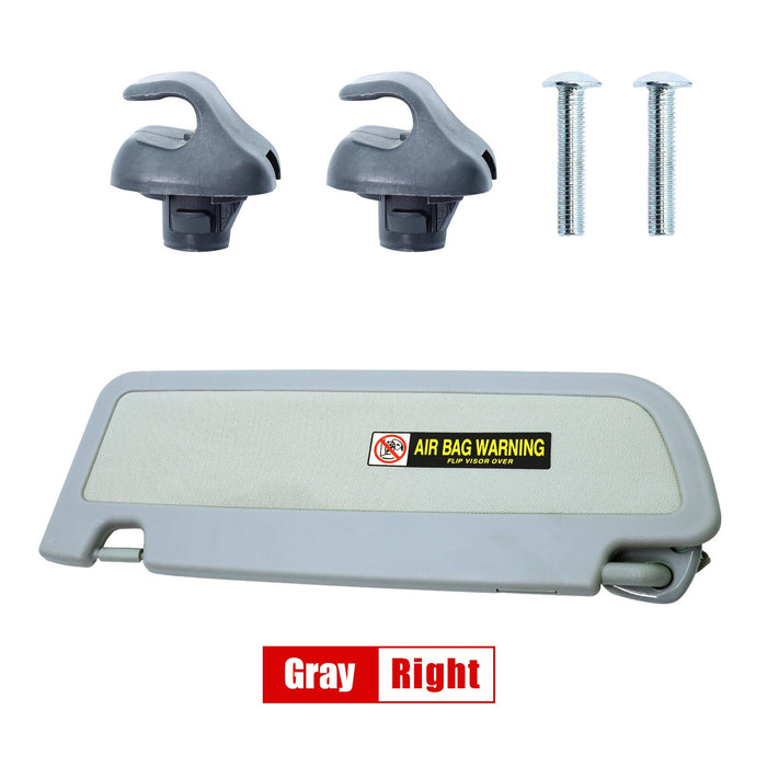 DURAFORCE For Honda Civic 2.0L 1.8L 2006-2008 Light Gray Sun Visor W/Clip Passenger Side