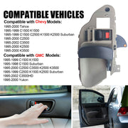 DURAFORCE Door Handle Inside Interior Gray Driver Left LH for Chevy GMC Tahoe Suburban