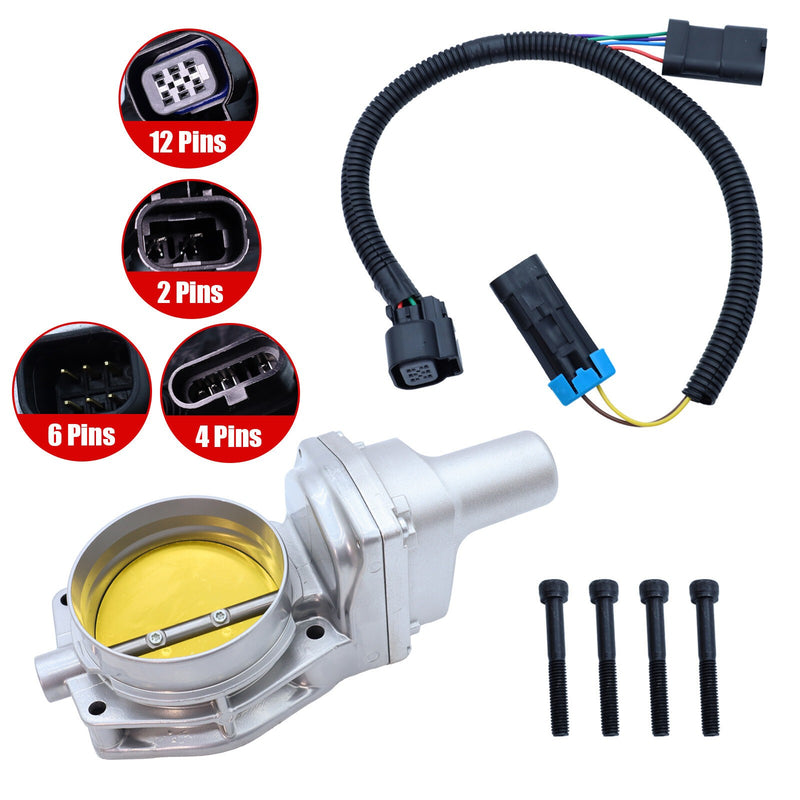 DURAFORCE Throttle Body 92mm 12605109 Silver For LS3 LS7 L99 Camaro Corvette Chevrolet