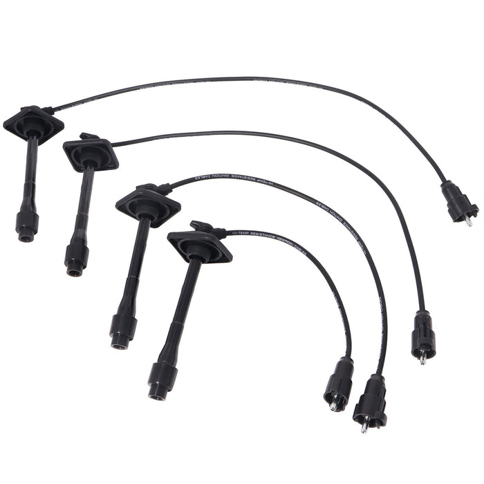 DURAFORCE 2 x Ignition Coil & Connector Pigtail Plug + 4 x Spark Plug Wire For Toyota New