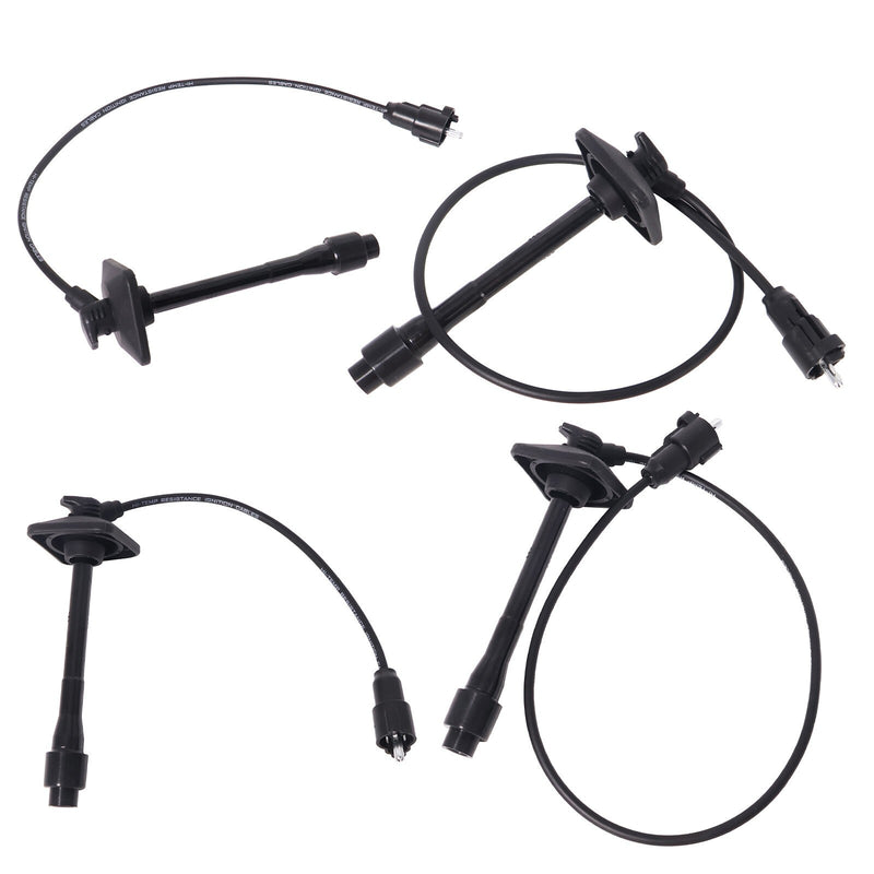 DURAFORCE 2 x Ignition Coil & Connector Pigtail Plug + 4 x Spark Plug Wire For Toyota New