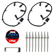 DURAFORCE 4C3Z12A342AA ZD13 Diesel Glow Plug & 4C2Z-12A690-AB Harness For Ford Powerstroke