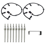 DURAFORCE 4C3Z12A342AA ZD13 Diesel Glow Plug & 4C2Z-12A690-AB Harness For Ford Powerstroke